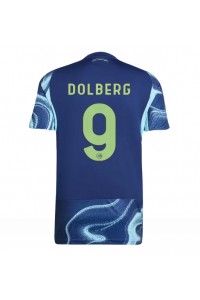 Ajax Kasper Dolberg #9 Jalkapallovaatteet Vieraspaita 2025-26 Lyhythihainen